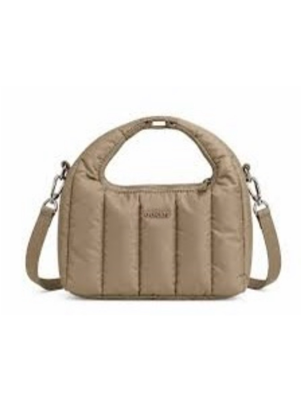 Adidas Quilted Puffer Crossbody Bag in Taupe